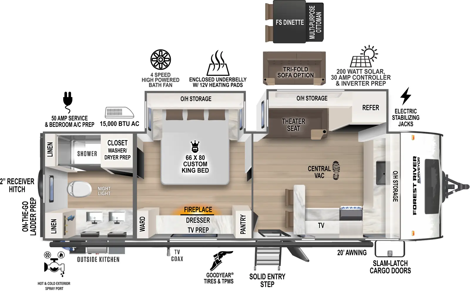 Grand Surveyor 268FKBS Floorplan